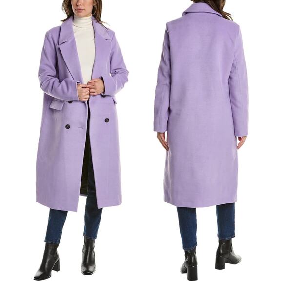 Apparis Jackets & Blazers - NWT Apparis Aaron Amethyst Purple Tailored Long Double Breasted Jacket Coat Lg
